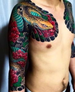 Snake Japanese Tattoo by Horifuji