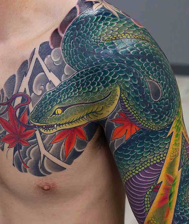 Snake Japanese Tattoo by Kenji Shigehara