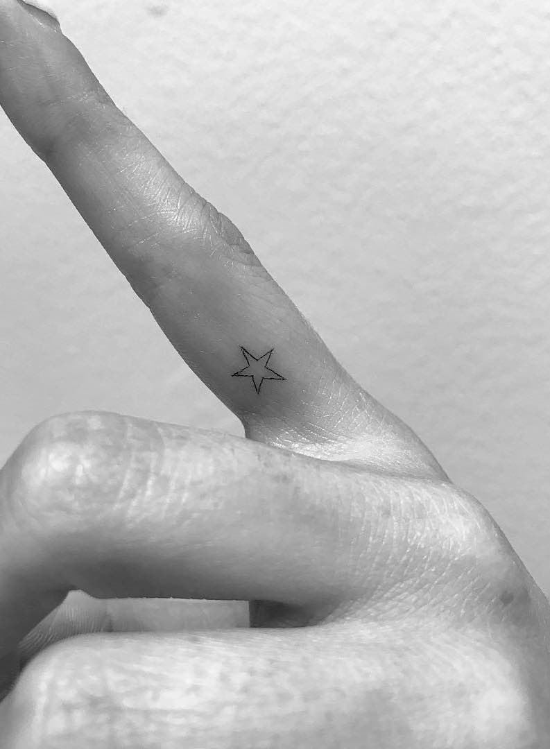 Star Finger Tattoo by Winter Stone