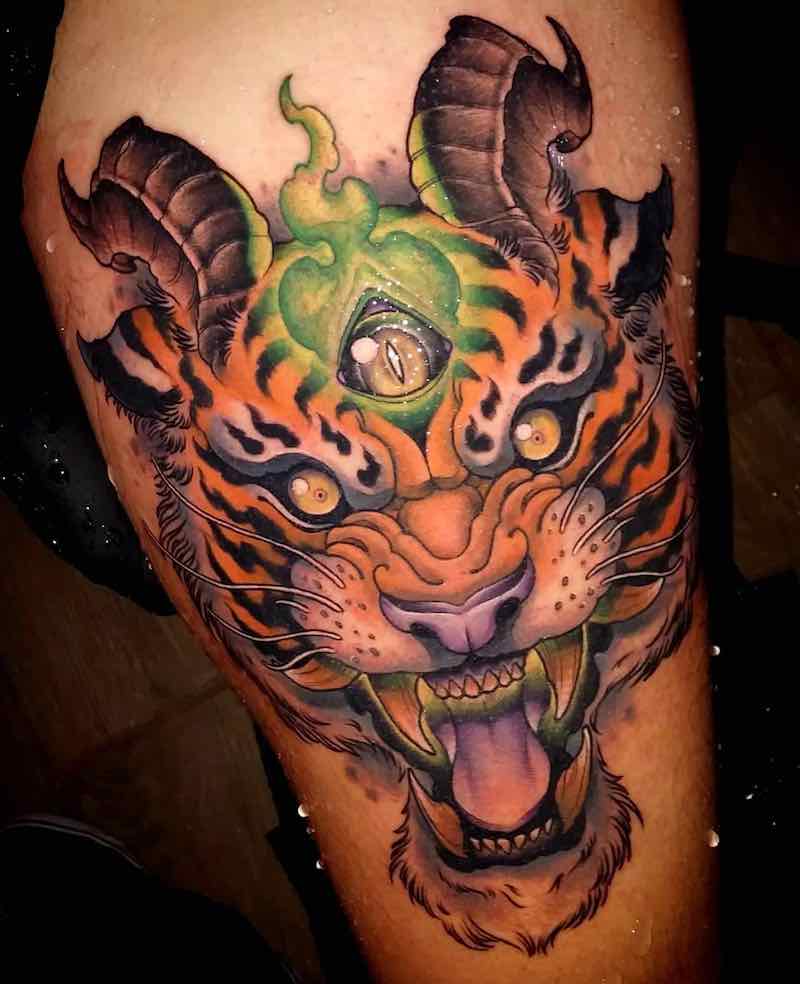 Tiger Japanese Tattoo by Toni Angar