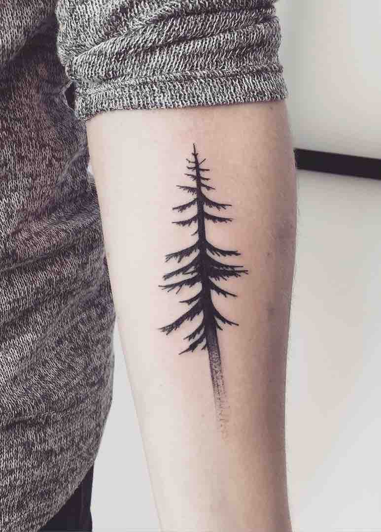 Tree Simple Tattoo by Vanessa