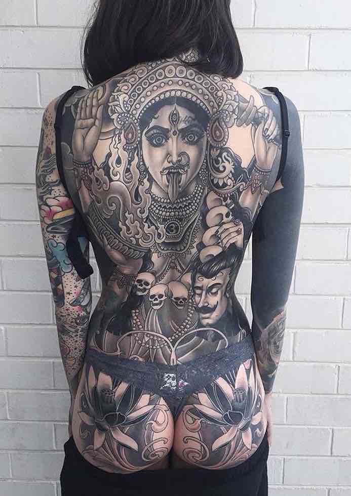 Womens Back Tattoos by Dan Molloy