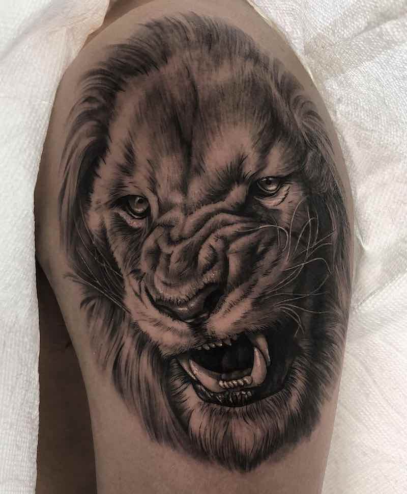 Lion Tattoo by Jamie Mahood