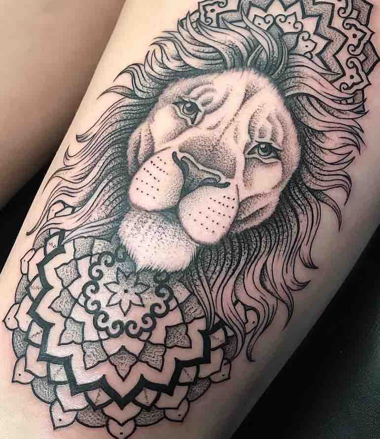Lion Tattoo by Matt Stopps