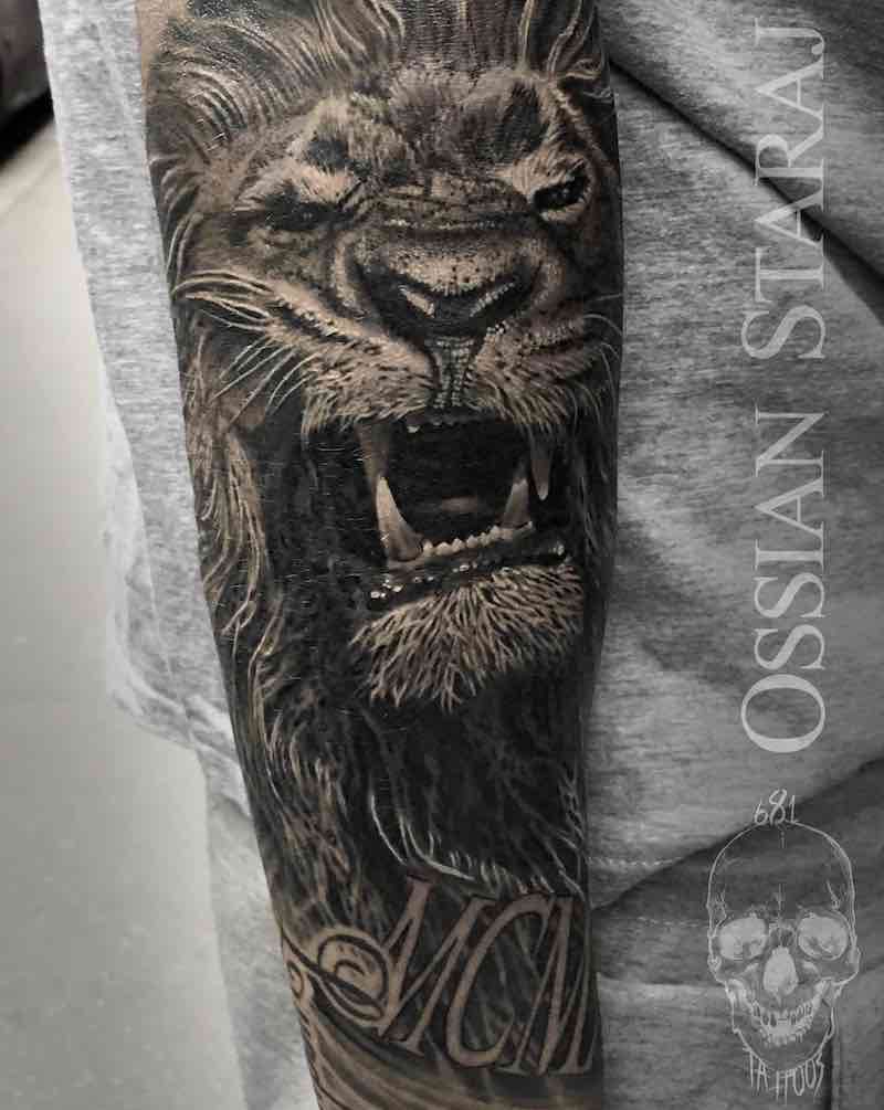 Lion Tattoo by Ossian Staraj