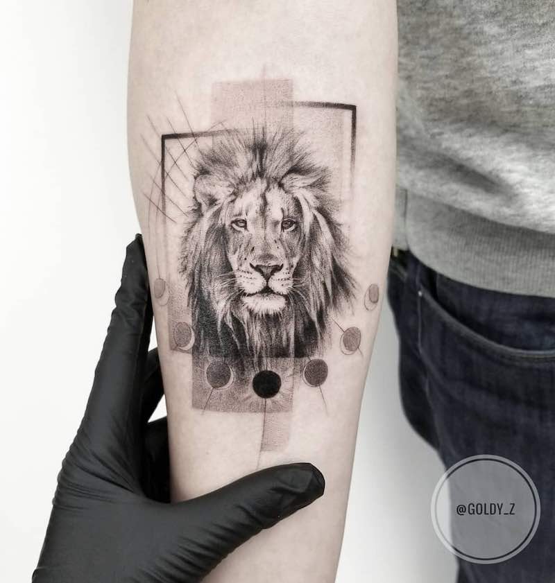 Lion Tattoo by Zlata Kolomoyskaya -