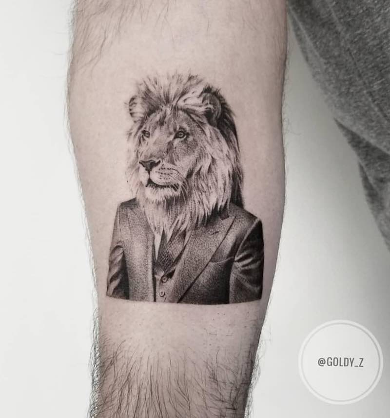 Lion Tattoo by Zlata Kolomoyskaya