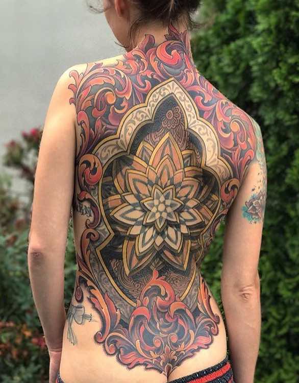 Womens Back Tattoos by Russ Abbott and Savannah Colleen
