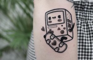 Adventure Time Bmo Tattoo by Hugo Tattooer