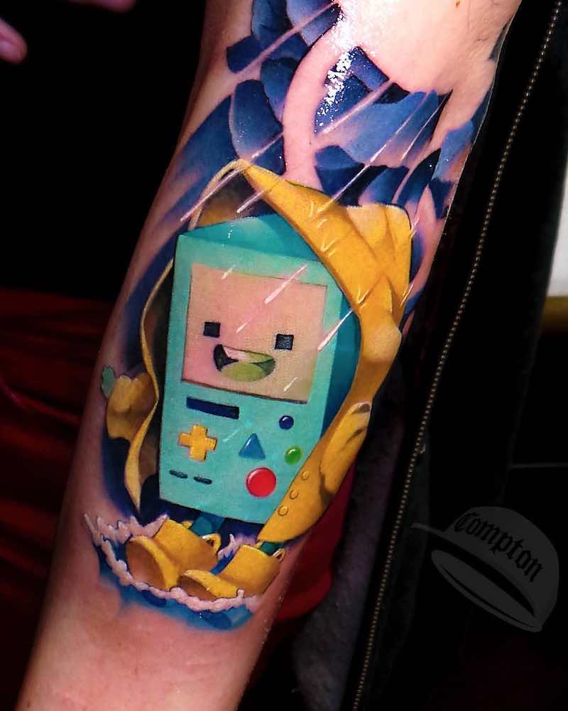 Adventure Time Bmo Tattoo by Steven Compton