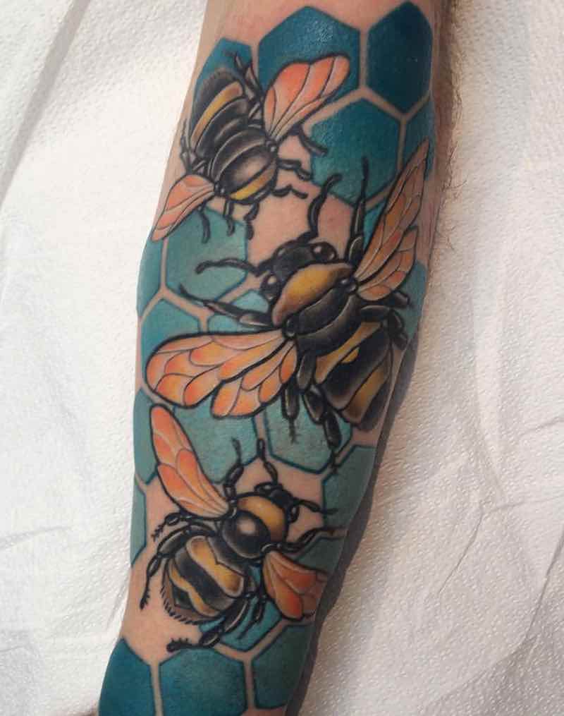 Bee Tattoo 7 by Patrick Whiting