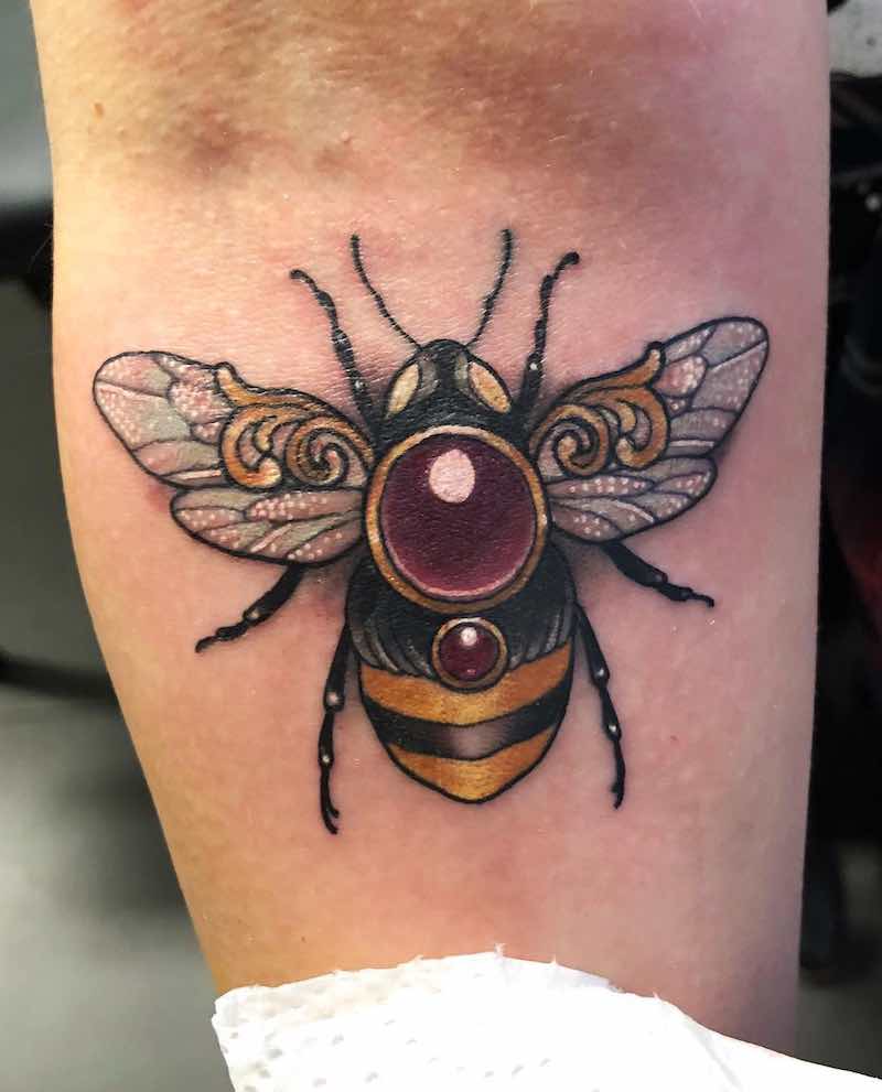 Bee Tattoo by Arielle Gagnon