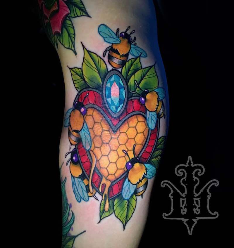 Bee Tattoo by Jon Leighton