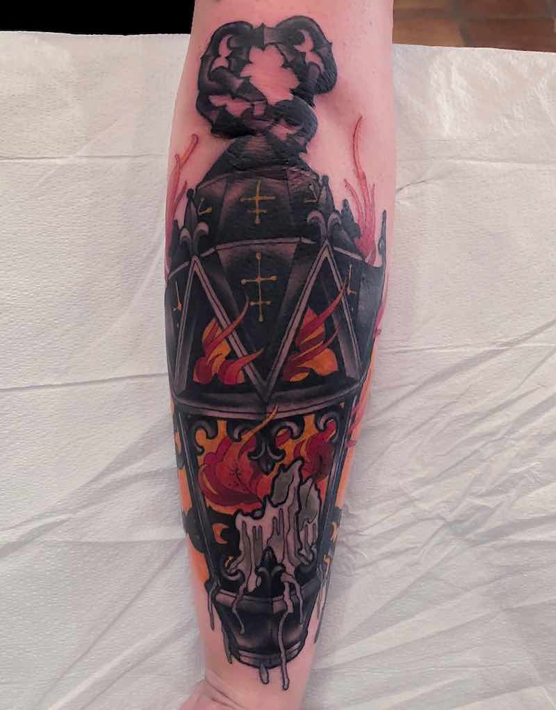 Lantern Tattoo 3 by Billy Weigler