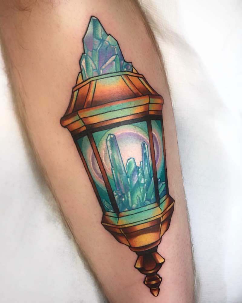 Lantern Tattoo by Jeremy Sloo