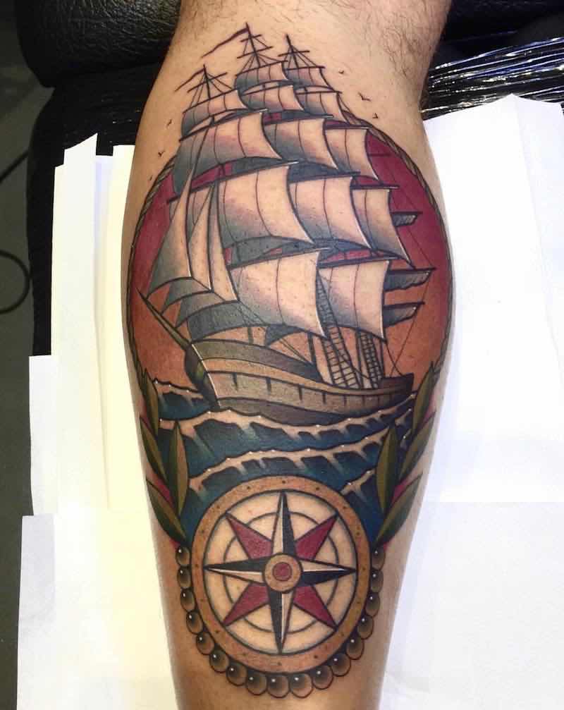 Ship Tattoo 2 by Fraser Peek