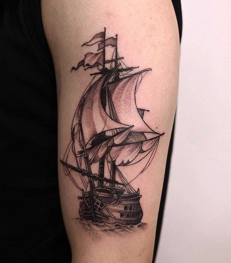 Ship Tattoo 2 by Zeal Tattoo