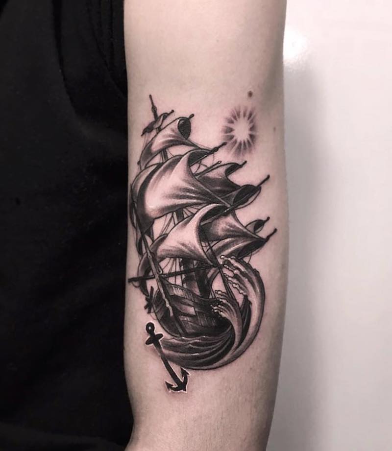 Ship Tattoo 3 by Zeal Tattoo