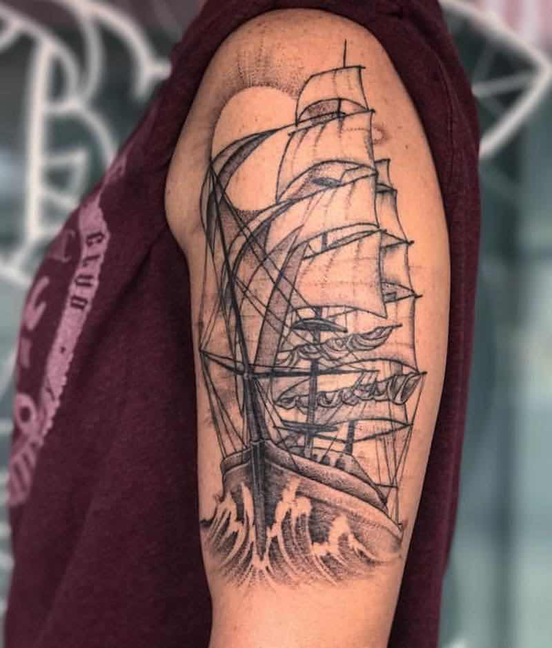 Ship Tattoo by Chelsea Owen