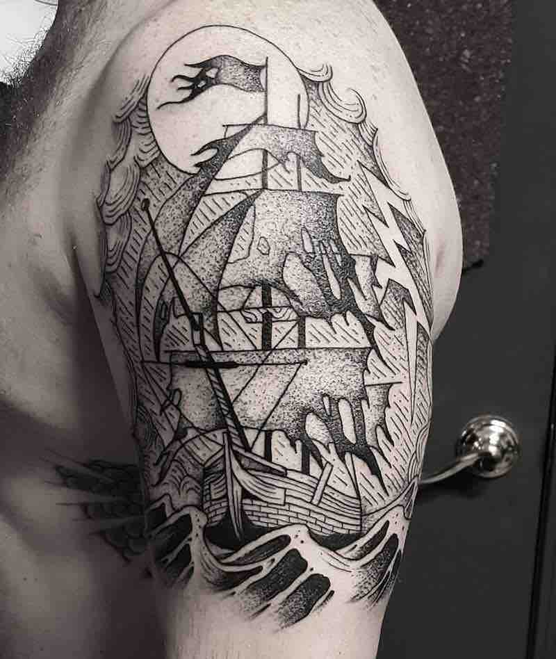 Ship Tattoo by Cutty Bage