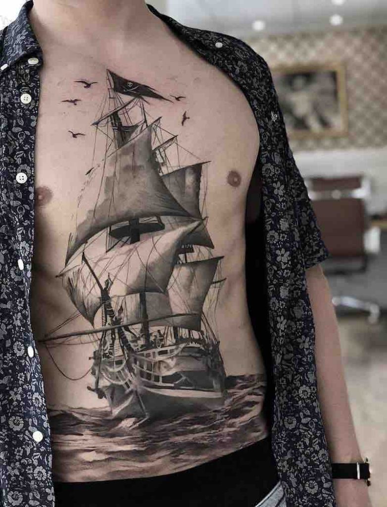 Ship Tattoo by Daniel Paarup