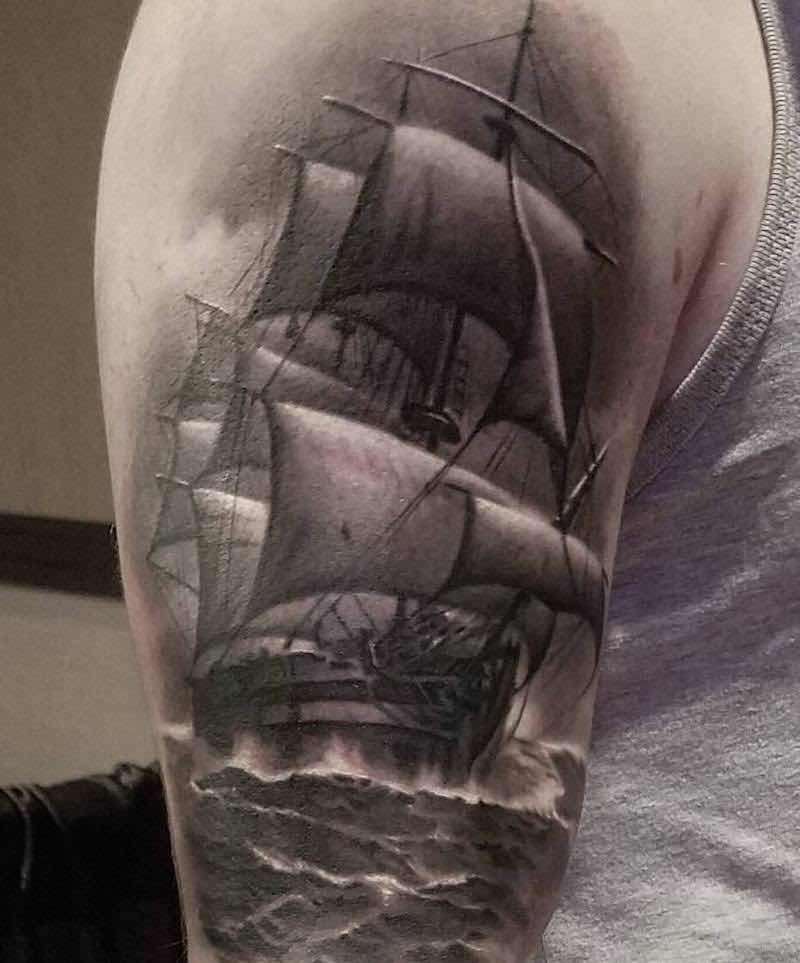 Ship Tattoo by David Vega