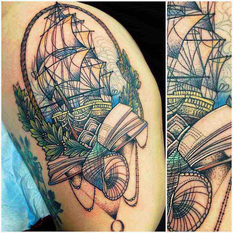 Ship Tattoo by Katie Shocrylas