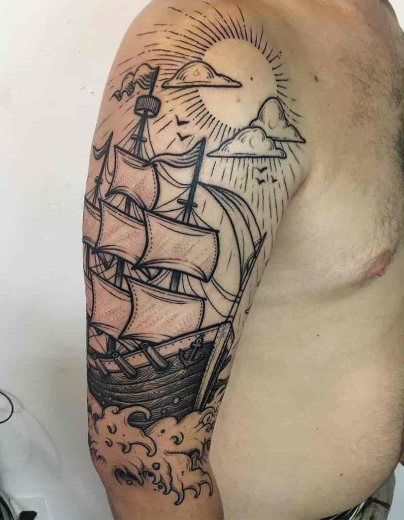 Ship Tattoo by Nhat Be