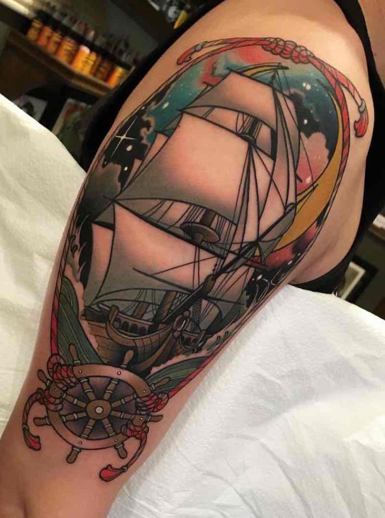 Ship Tattoo by Tiffer Wright