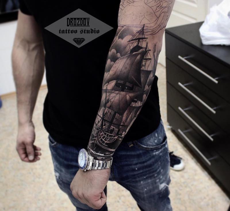 Ship Tattoo by Vladimir Drozdov