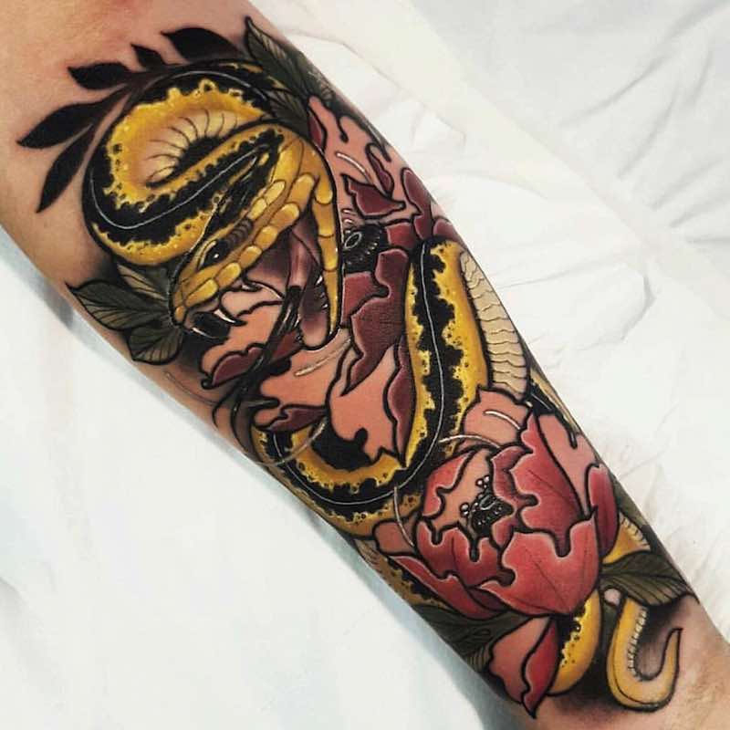 Snake Tattoo by Anthony Barros Castro