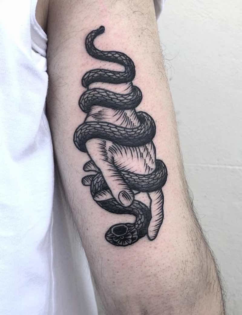 Snake Tattoo by Jack Ankersen