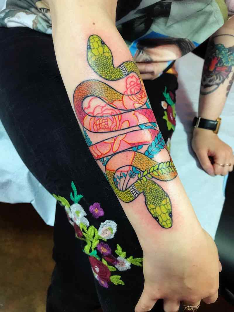 Snake Tattoo by Katie Shocrylas
