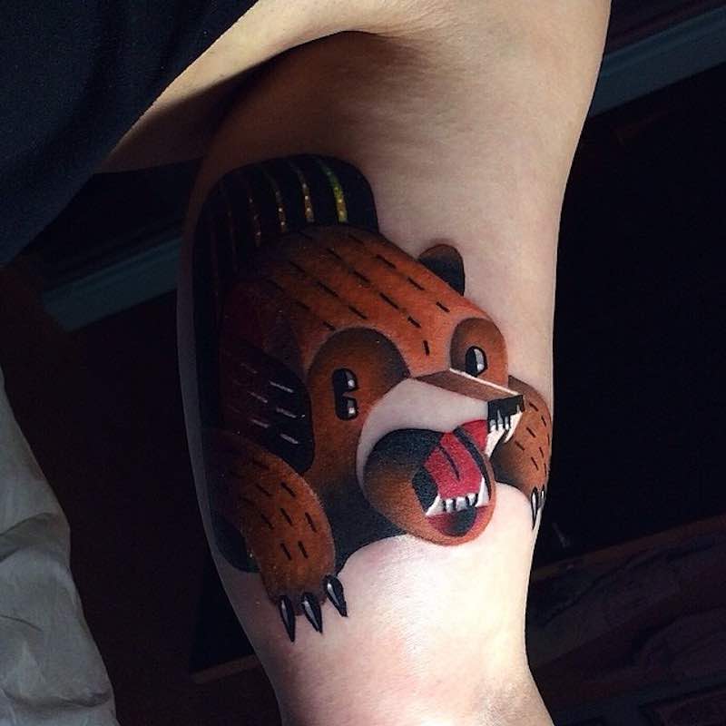 Bear Tattoo 2 by David Peyote