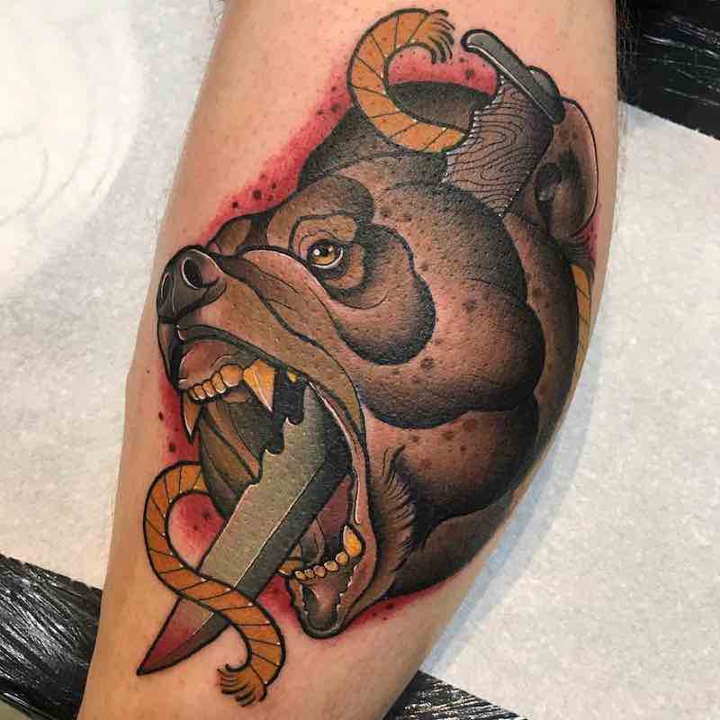 Bear Tattoo by Fraser Peek