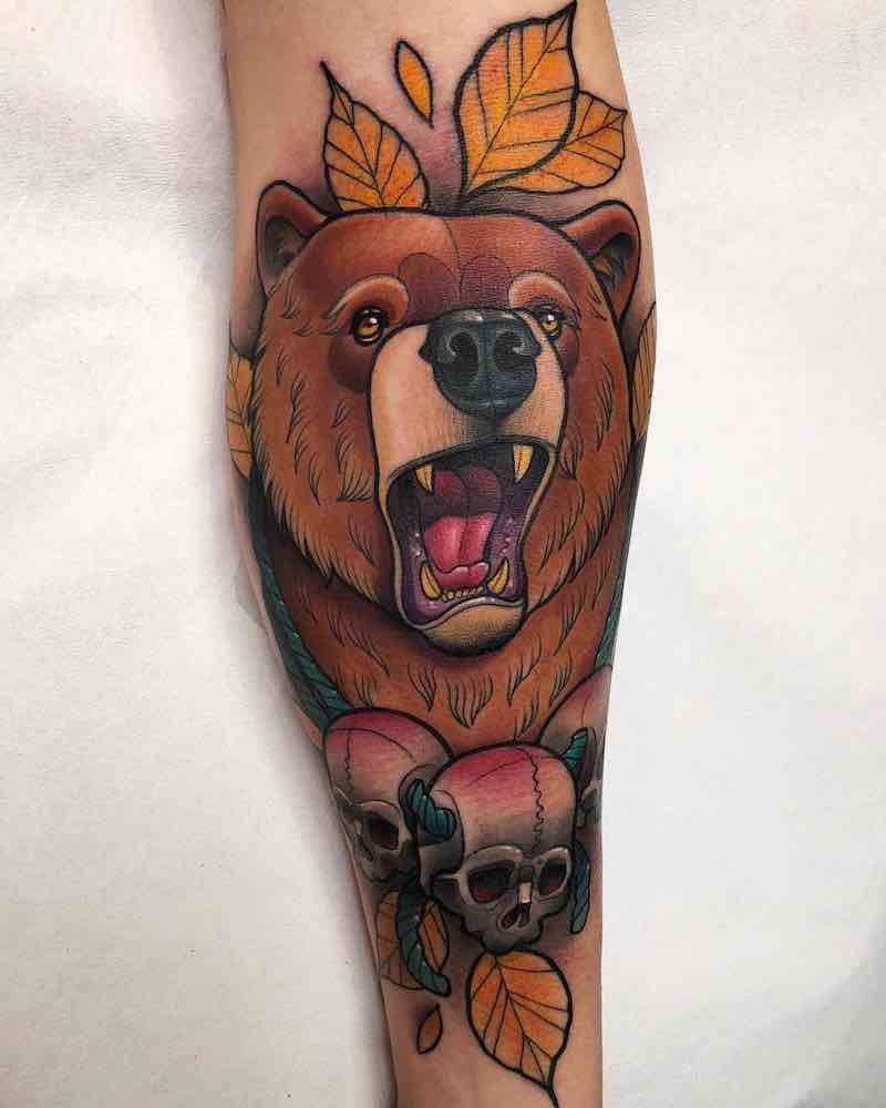 Bear Tattoo by Krish Trece