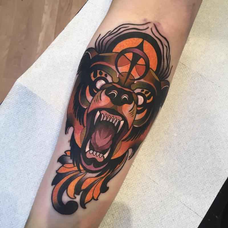 Bear Tattoo by Leah Tattooer