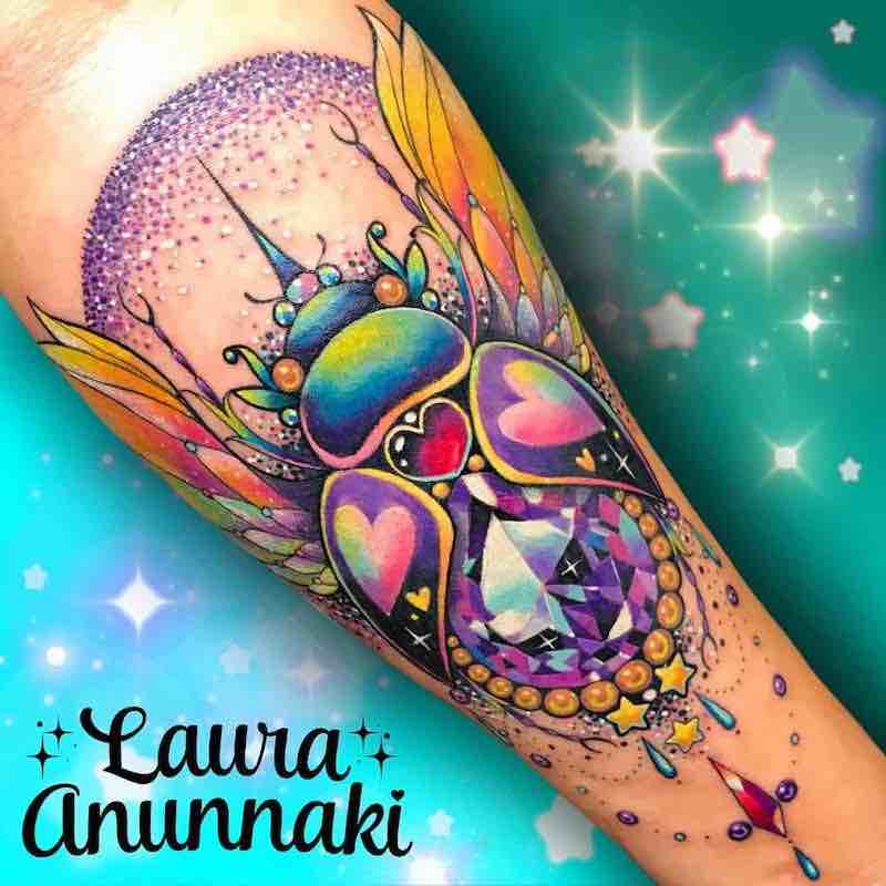 Beetle Tattoo by Laura Anunnaki