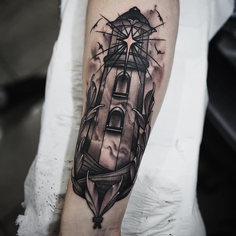 Lighthouse Tattoo by Jason James Smith