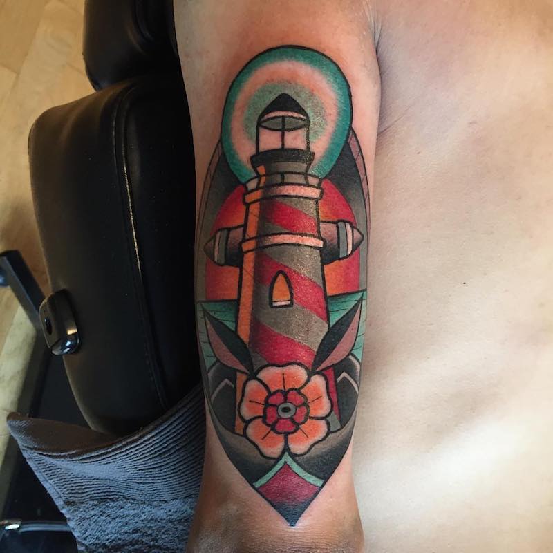 Lighthouse Tattoo by Leah Tattooer