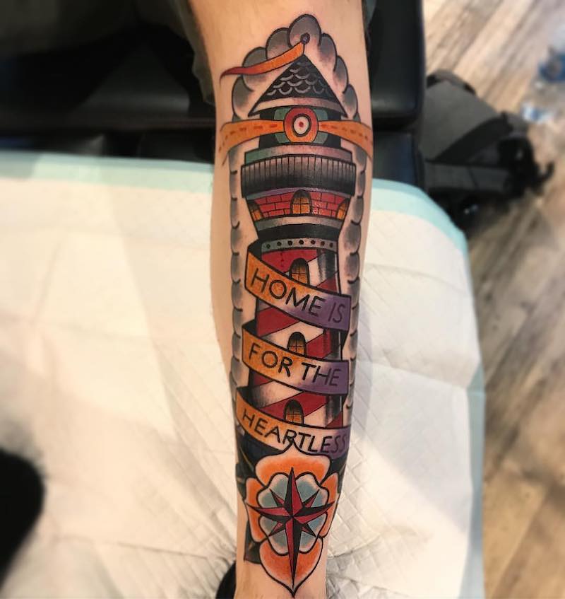 Lighthouse Tattoo by Marius Klaue