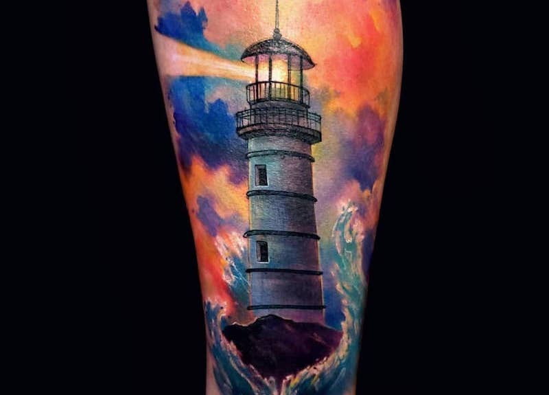 Lighthouse Tattoo by Russell Van Schaick c