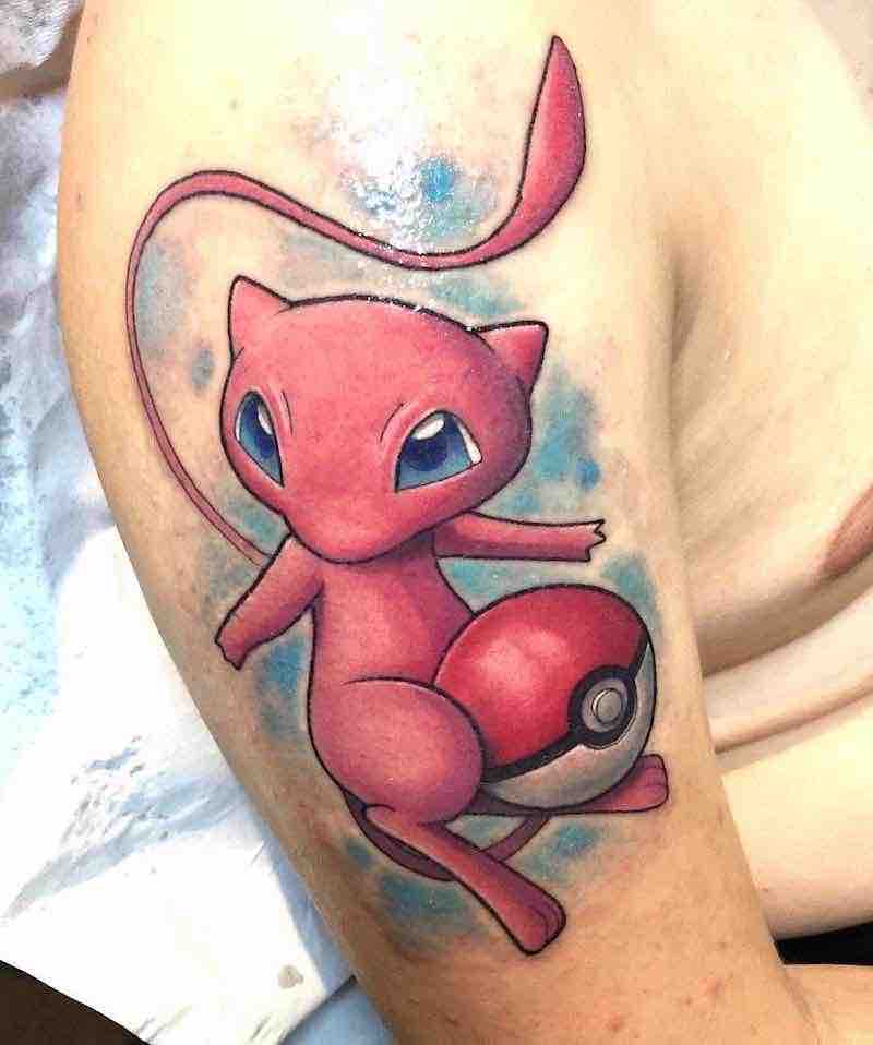 Mewtwo Pokemon Tattoo by Krish Trece