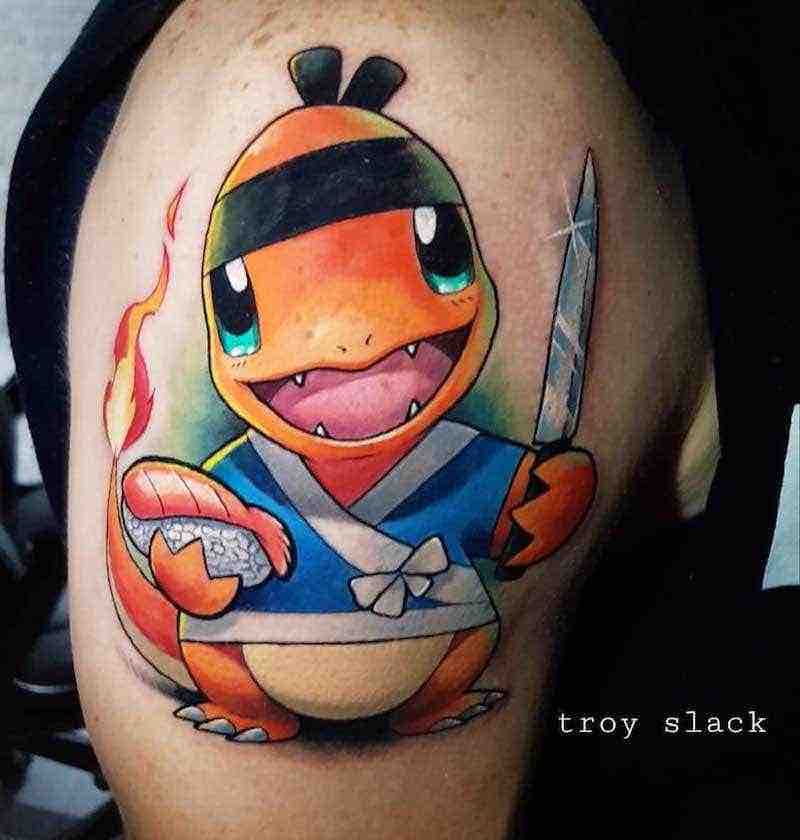 Pokemon Tattoo 2 by Troy Slack