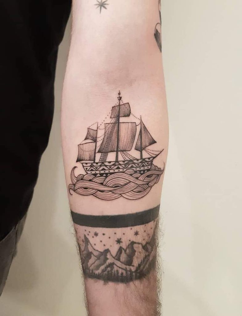 Ship Tattoo by Enis Korkmaz