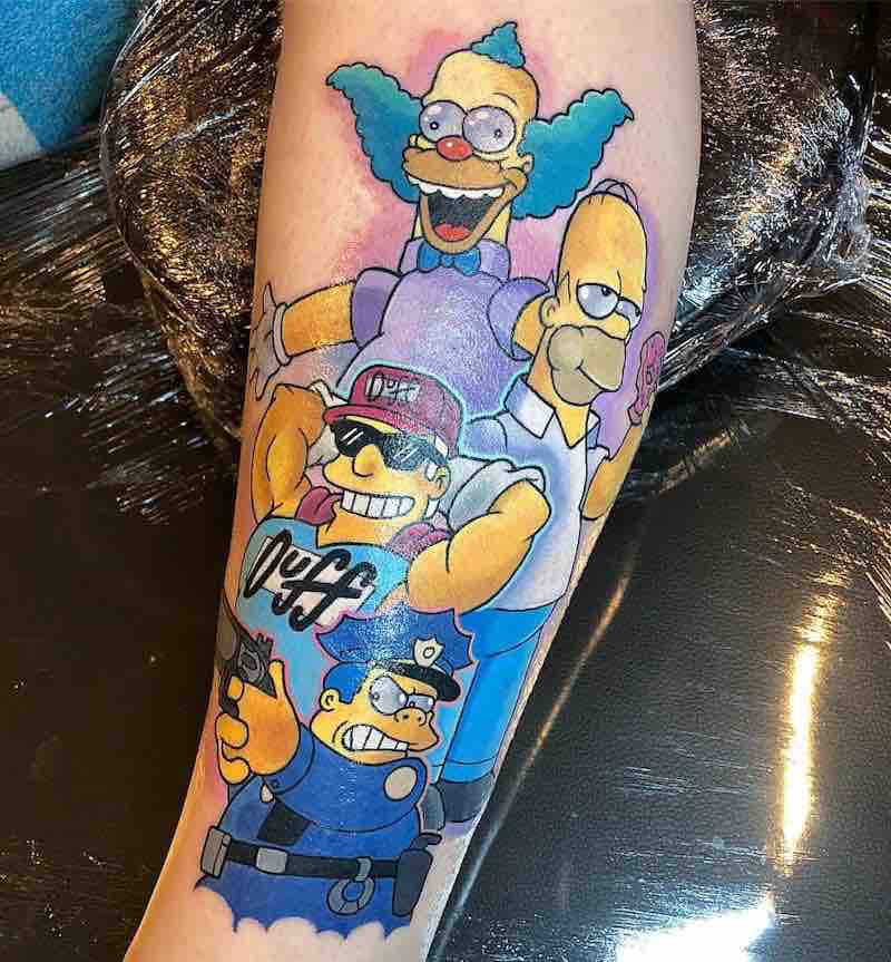 Simpsons Tattoo by Chris Hill