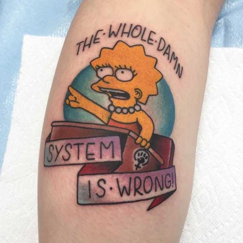 Simpsons Tattoo by Marius Klaue