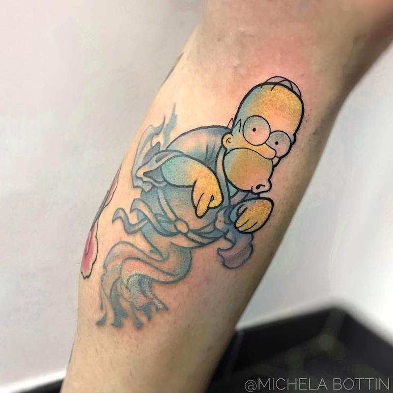 Simpsons Tattoo by Michela Bottin