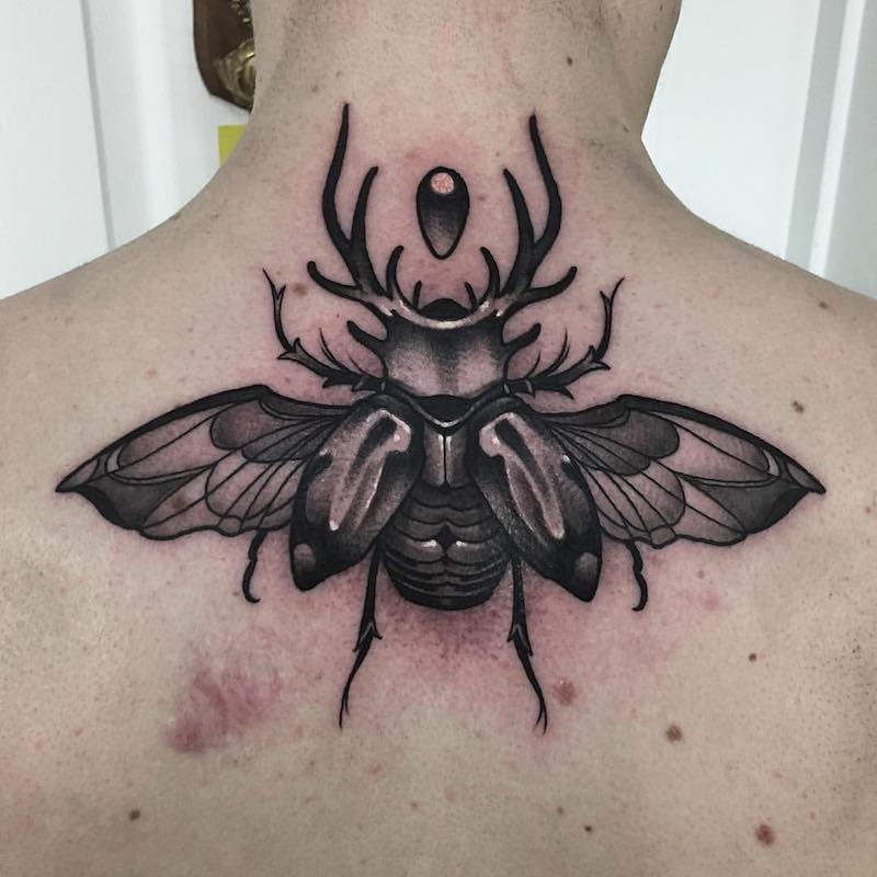 Stag Beetle Tattoo by Jason James Smith