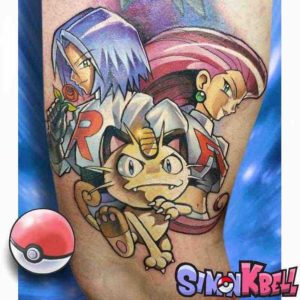 Team Rocket Pokemon Tattoo by Simon K Bell